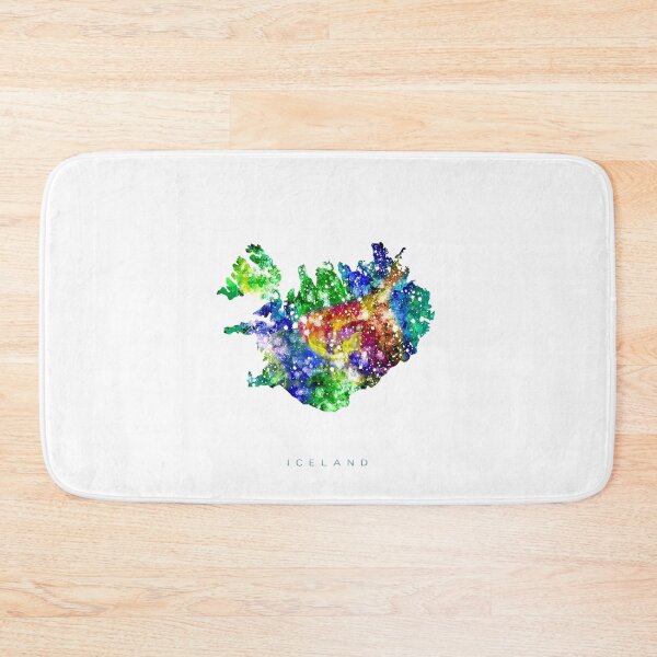 Item preview, Iceland Map Watercolor Painting designed and sold by InkistPrints.