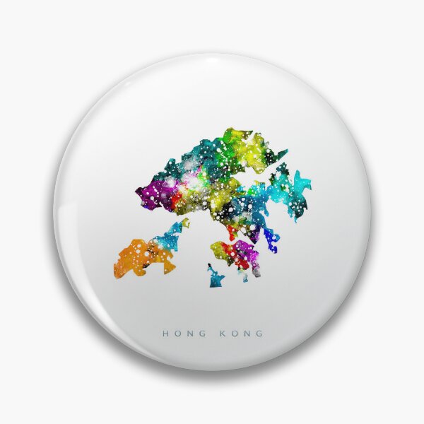 Artikelvorschau, Hong Kong Karte Aquarellmalerei entworfen und verkauft von InkistPrints.