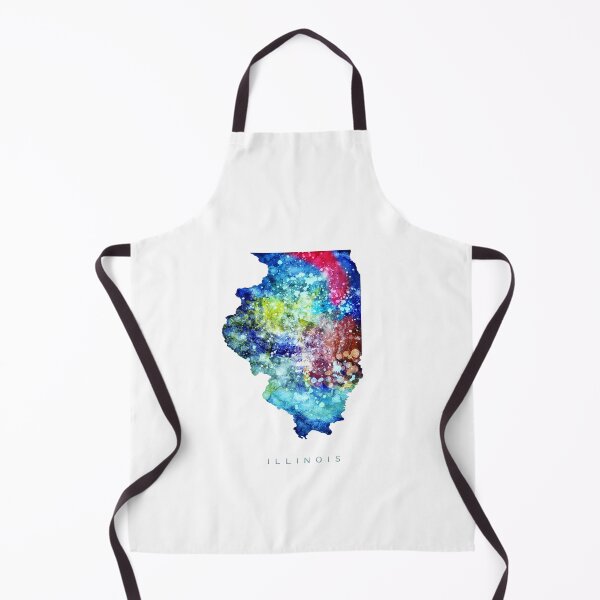 Item preview, Illinois Map Watercolor Painting designed and sold by InkistPrints.