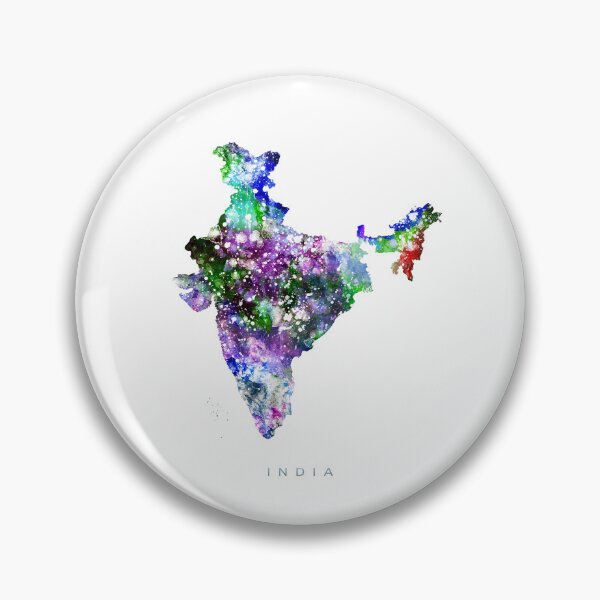 Item preview, India Map Watercolor Painting designed and sold by InkistPrints.