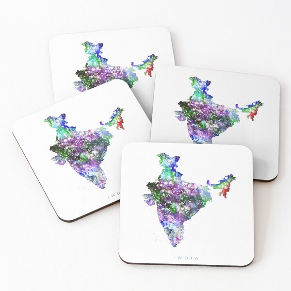 Item preview, India Map Watercolor Painting designed and sold by InkistPrints.