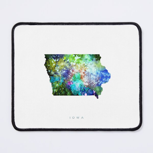 Item preview, Iowa Map Watercolor Painting designed and sold by InkistPrints.