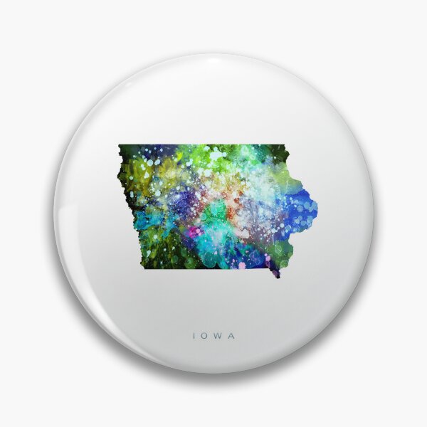 Item preview, Iowa Map Watercolor Painting designed and sold by InkistPrints.