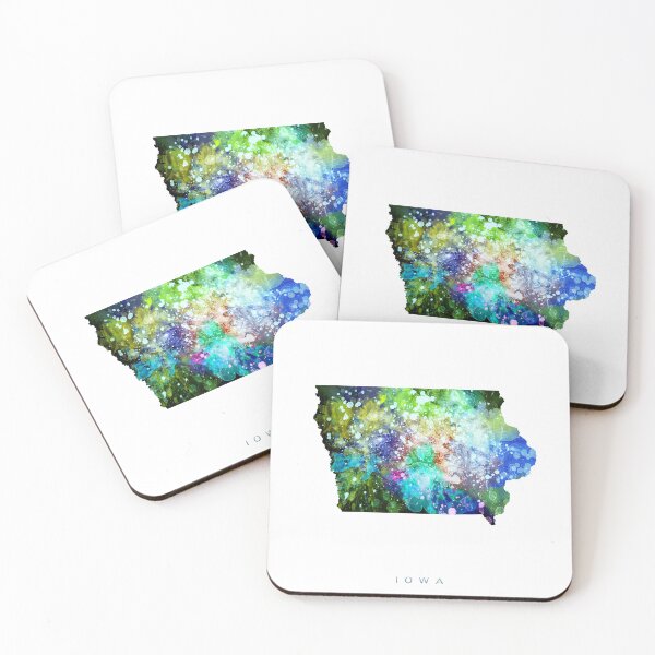 Item preview, Iowa Map Watercolor Painting designed and sold by InkistPrints.