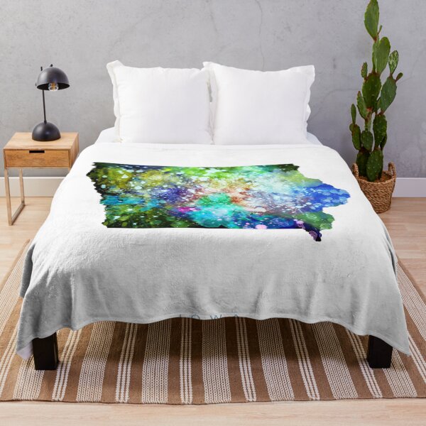 Item preview, Iowa Map Watercolor Painting designed and sold by InkistPrints.