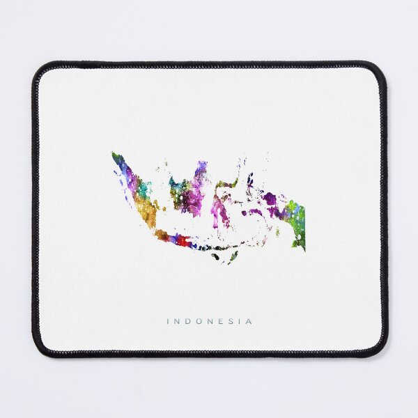Item preview, Indonesia Map Watercolor Painting designed and sold by InkistPrints.