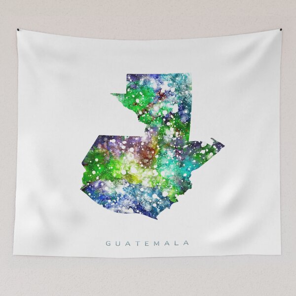 Item preview, Guatemala Map Watercolor Painting designed and sold by InkistPrints.