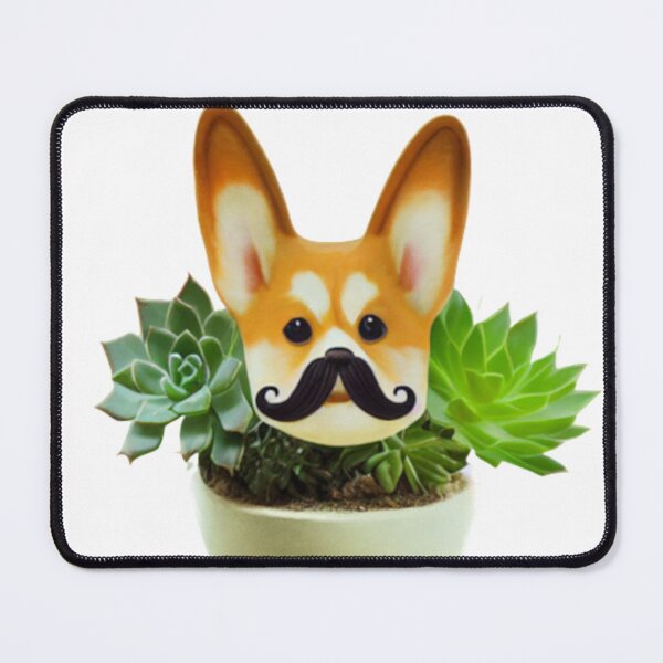 Item preview, Moustache Corgi Succulent designed and sold by Paint-of-Heart.