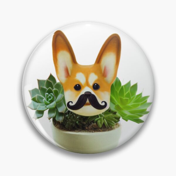 Item preview, Moustache Corgi Succulent designed and sold by Paint-of-Heart.