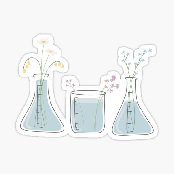 Item preview, Flowers in Beakers and Flasks designed and sold by laurenzeils.