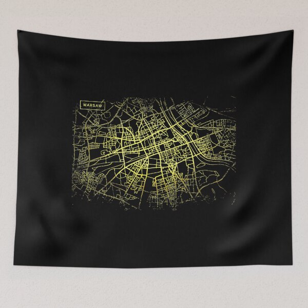 Item preview, warsaw map in gold and black sambel pedes designed and sold by lynetampab.