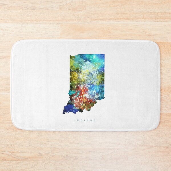 Item preview, Indiana Map Watercolor Painting designed and sold by InkistPrints.