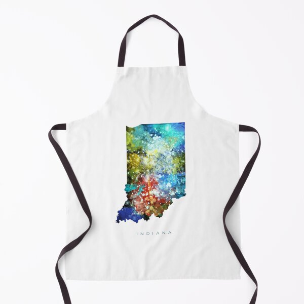 Item preview, Indiana Map Watercolor Painting designed and sold by InkistPrints.