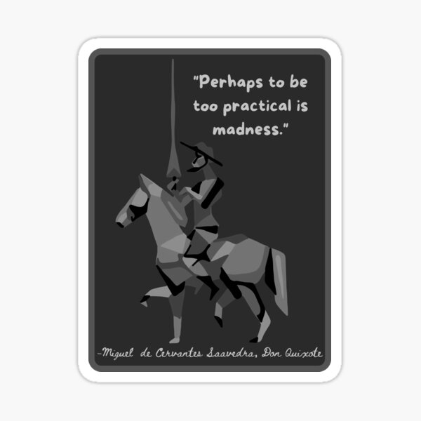 Vista previa del artículo con la obra «Cita de Don Quijote», diseñado y vendido por Unhinged Heather.