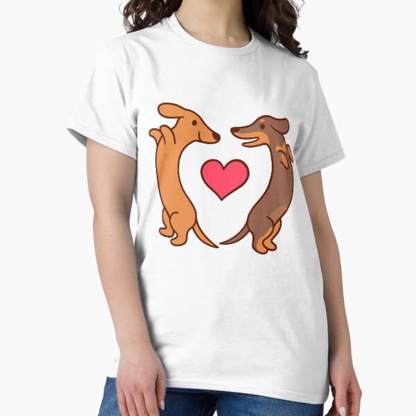 Item preview, Cute cartoon dachshunds in love designed and sold by irmirx.
