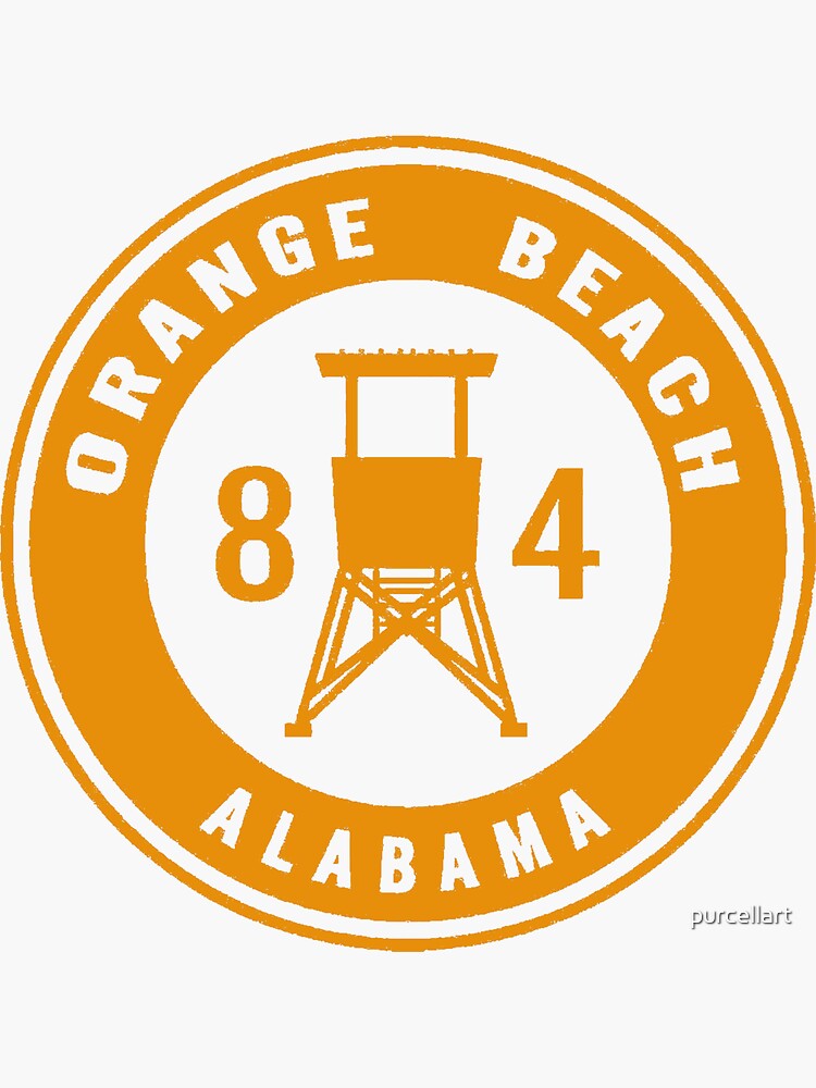 "Orange Beach Alabama" Sticker for Sale by purcellart Redbubble