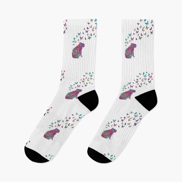Item preview, Capybara with butterflies colorful splash designed and sold by ArlacV.