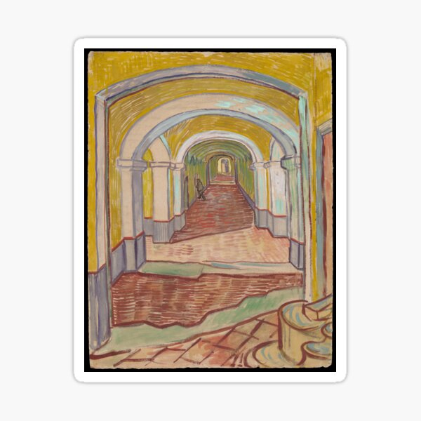 Vista previa del artículo con la obra «Corredor en el asilo de Vincent Van Gogh», diseñado y vendido por TonyAra.