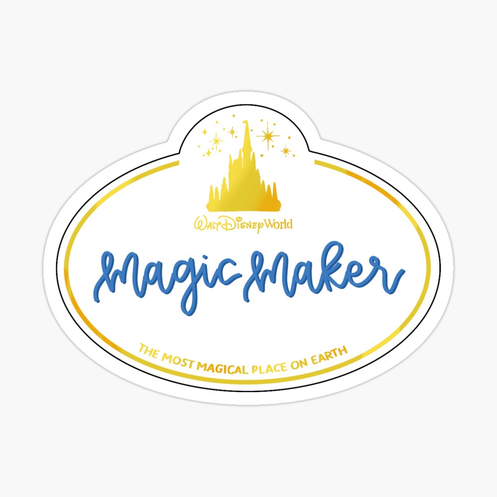 Magic Maker Pixie Dust Cast Member Red Sticker for Sale by MagicChelsea