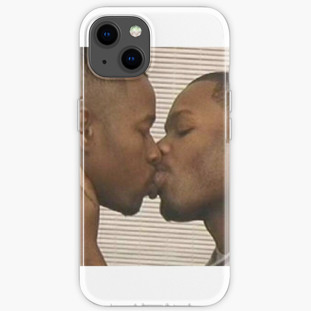 2 black gay men kissing