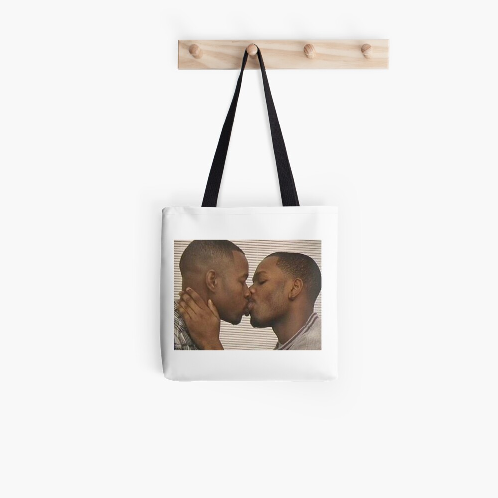 Two Black Men Kissing Meme Tote Bag By Jridge98 Redbubble   Tb,1000x1000,small Pad,1000x1000,f8f8f8.u2 