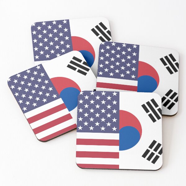 Item preview, USA Korea Mixed Flag designed and sold by bonkproof.