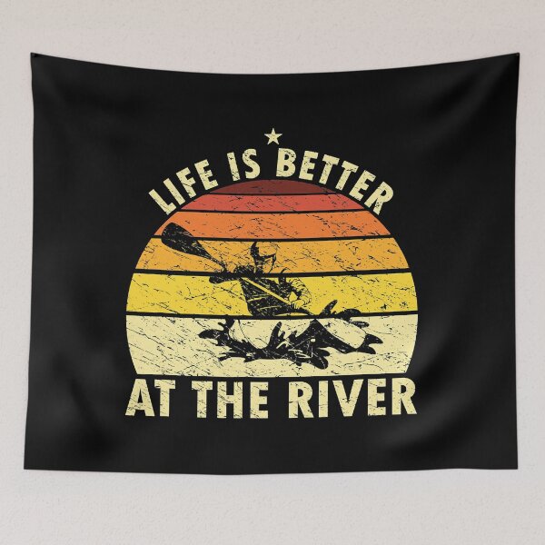 Item preview, Life Is Better At The River Retro Kayaking Rafting designed and sold by Earthshaker-art.