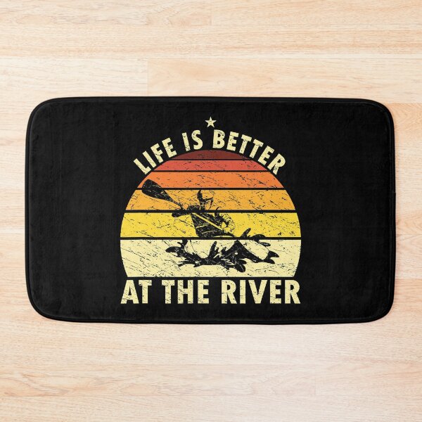 Item preview, Life Is Better At The River Retro Kayaking Rafting designed and sold by Earthshaker-art.