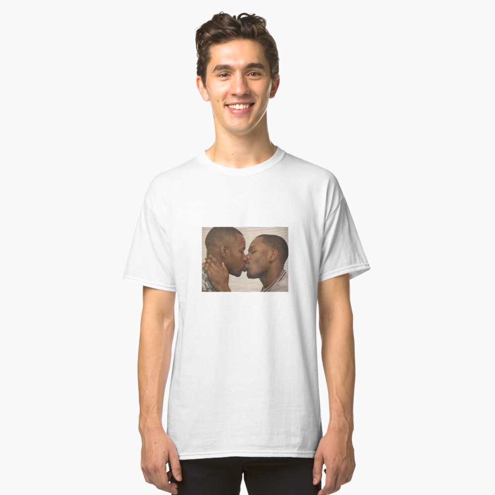 Two Black Men Kissing Meme T Shirt By Jridge Redbubble