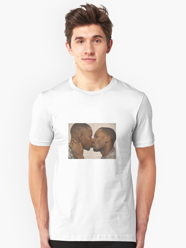 Two Black Men Kissing Meme T Shirt By Jridge98 Redbubble