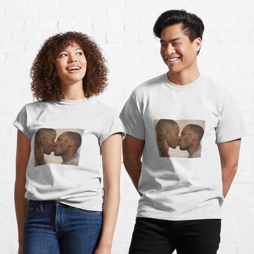 Two Black Men Kissing Meme T Shirt By Jridge98 Redbubble 