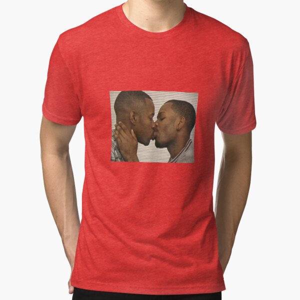 Two Black Men Kissing Meme T Shirt By Jridge Redbubble