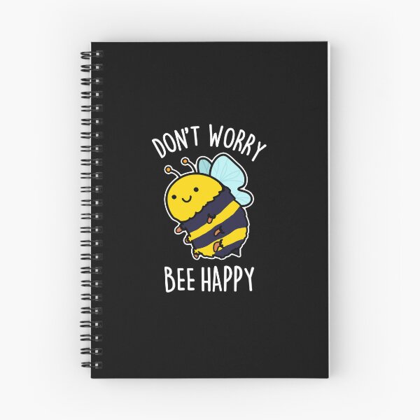 Item preview, Don't Worry Bee Happy Funny Bee Puns (Dark BG) designed and sold by punnybone.