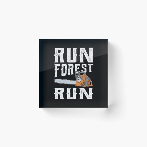 Item preview, Run Forest Run Funny Lumberjack Arborist designed and sold by Earthshaker-art.