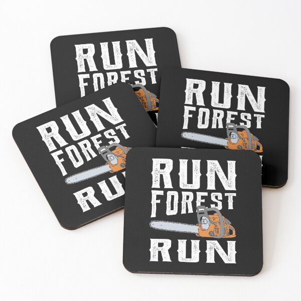 Item preview, Run Forest Run Funny Lumberjack Arborist designed and sold by Earthshaker-art.