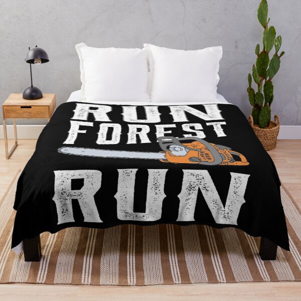 Item preview, Run Forest Run Funny Lumberjack Arborist designed and sold by Earthshaker-art.