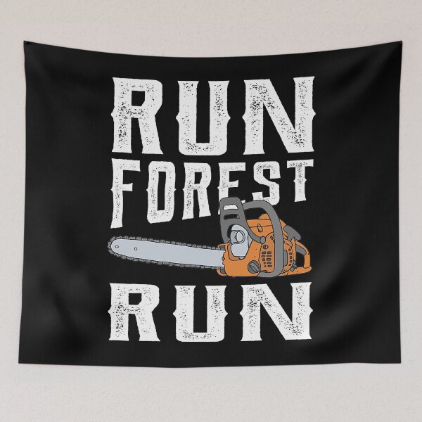 Item preview, Run Forest Run Funny Lumberjack Arborist designed and sold by Earthshaker-art.