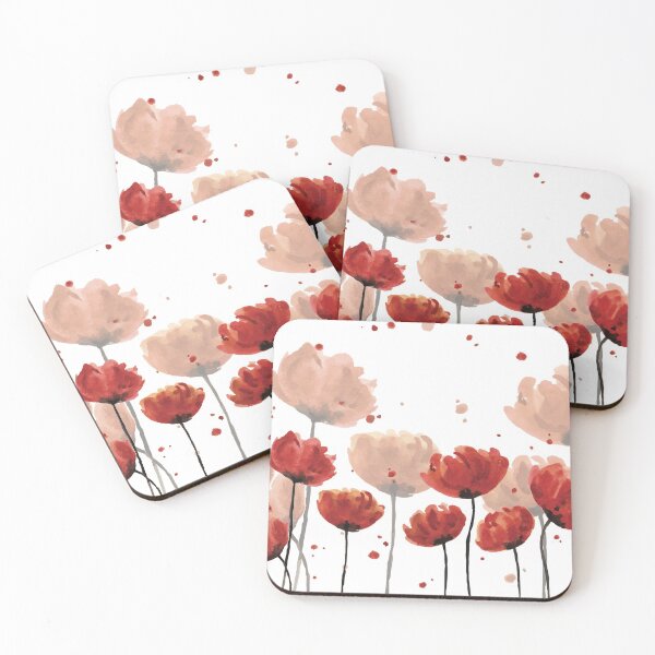 Item preview, Poppies watercolor designed and sold by LaPetiteBelette.