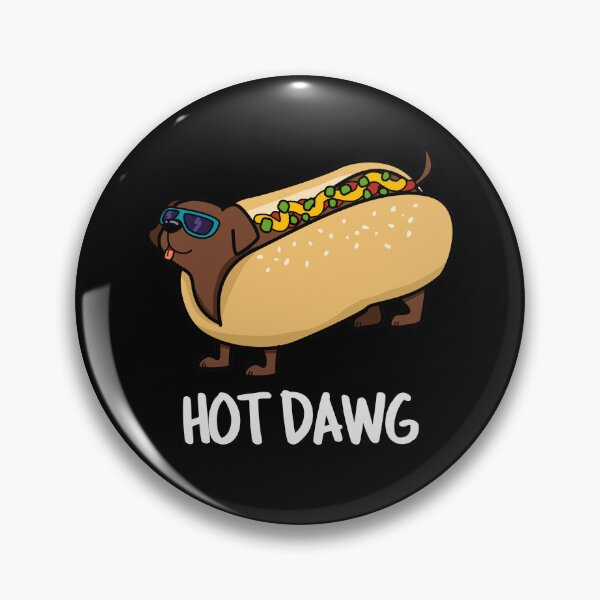 Item preview, Hot Dawg Funny Hot Dog Puns (Dark BG) designed and sold by punnybone.