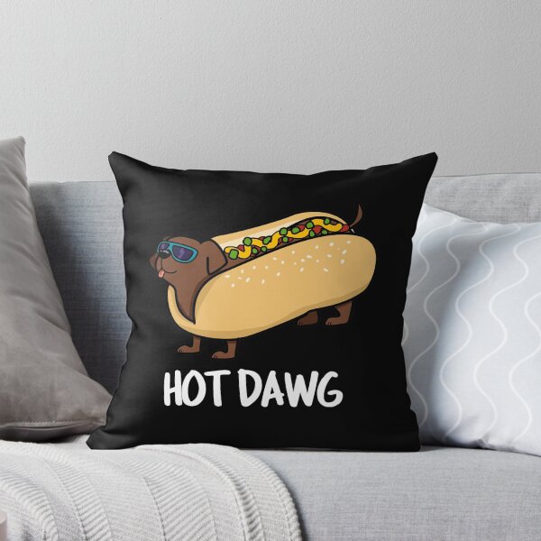 Item preview, Hot Dawg Funny Hot Dog Puns (Dark BG) designed and sold by punnybone.