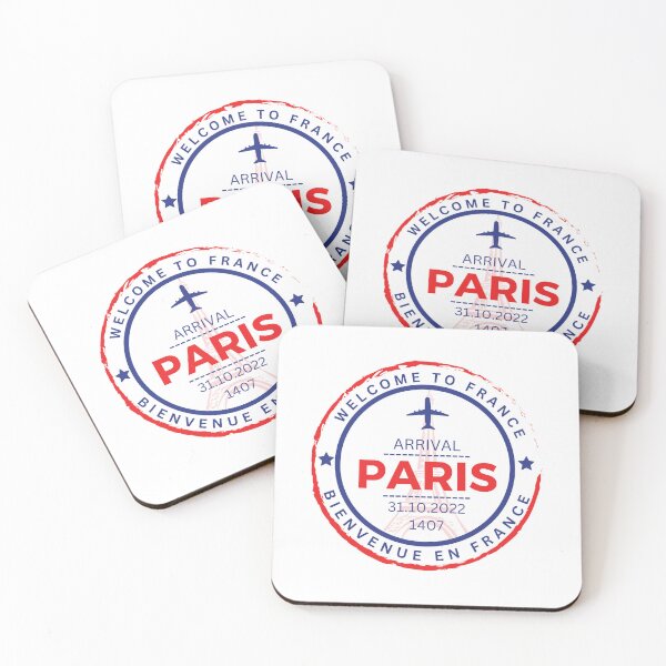 Item preview, Paris France Passport Stamp Travel designed and sold by Supra Designs.