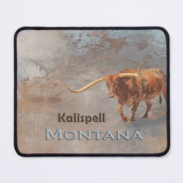 Item preview, Longhorn Bull Kalispell Montana designed and sold by Elisabeth Lucas.