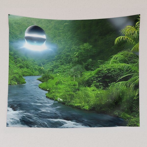 Item preview, UFO river sighting designed and sold by Mitrodoros.