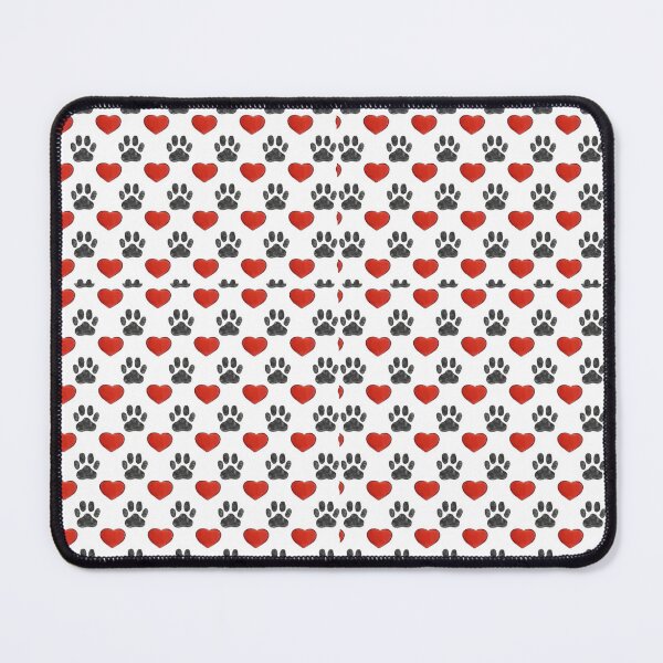 Item preview, Dog Paws And Red Hearts Painting Pattern  designed and sold by nakkeeid.
