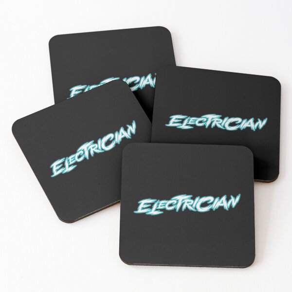 Item preview, Electrician - Neon Blue Text designed and sold by Whimsical  Thinker.
