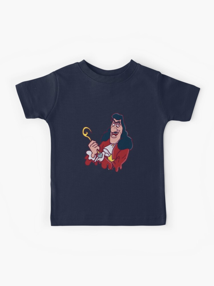 Little Secrets Clothing Boys Disney Captain Hook T-Shirt, Personalised Pirate Black Top 3-4 Years