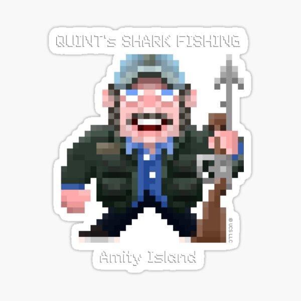16-Bits Quint Shark Fishing Sticker