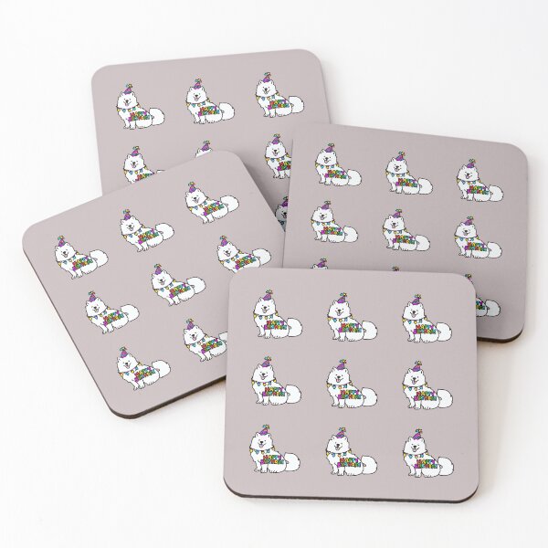 Item preview, Samoyed Happy birthday designed and sold by Shellsiepup.
