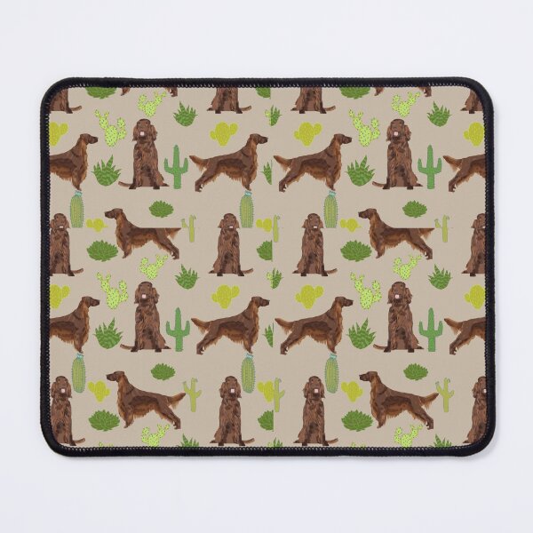 Item preview, Irish Setter cactus southwest desert pattern dog breed pet portrait gifts for dog lover  designed and sold by gajorotoru.