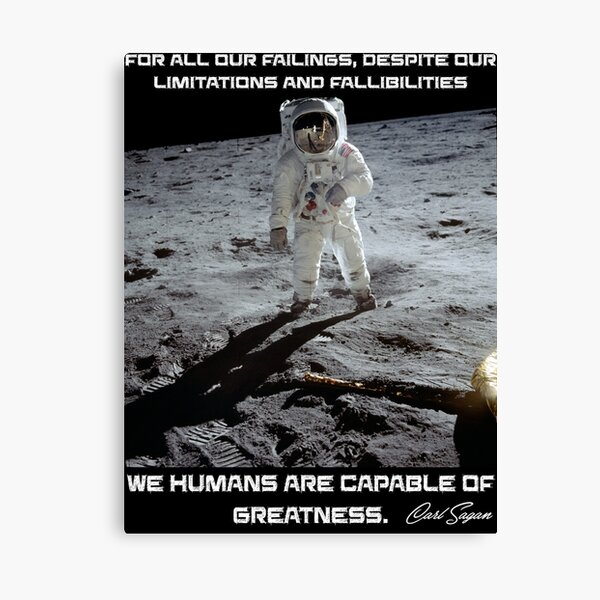 Buzz Aldrin on the Moon Canvas Print